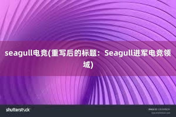 seagull电竞(重写后的标题：Seagull进军电竞领域)