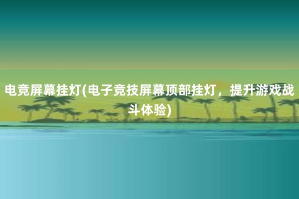 电竞屏幕挂灯(电子竞技屏幕顶部挂灯，提升游戏战斗体验)