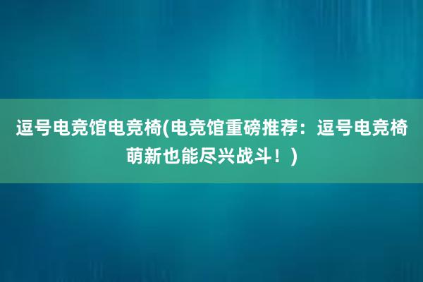 逗号电竞馆电竞椅(电竞馆重磅推荐：逗号电竞椅萌新也能尽兴战斗！)