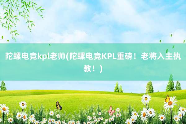 陀螺电竞kpl老帅(陀螺电竞KPL重磅！老将入主执教！)