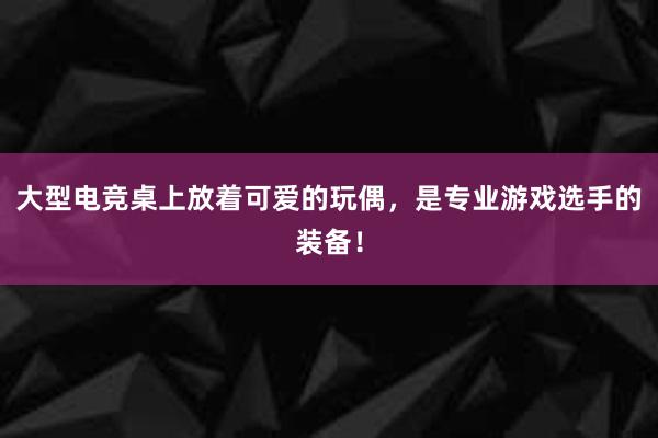 大型电竞桌上放着可爱的玩偶，是专业游戏选手的装备！