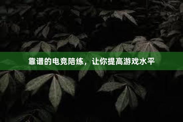 靠谱的电竞陪练，让你提高游戏水平