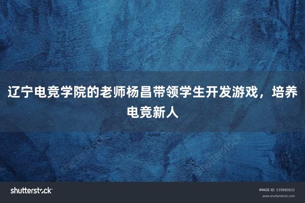 辽宁电竞学院的老师杨昌带领学生开发游戏，培养电竞新人